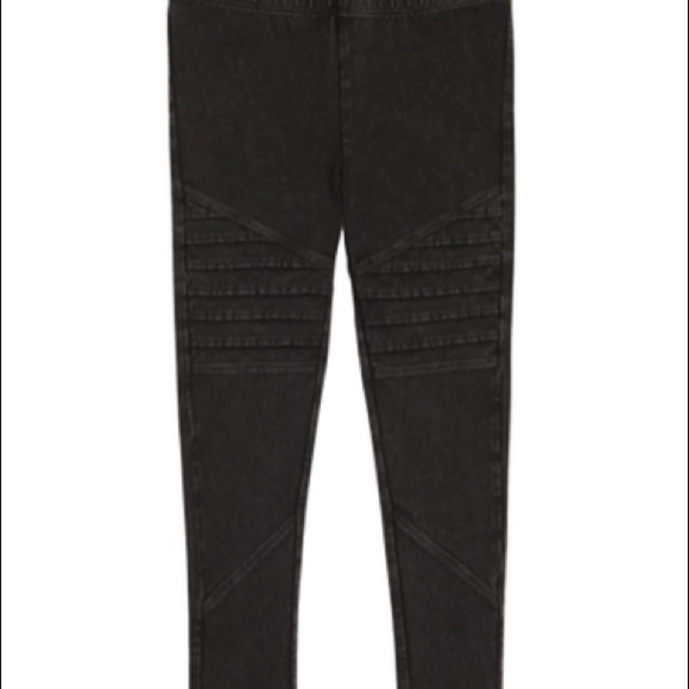 Tucker + Tate Black Rock Wash Moto Leggings - Girls 10